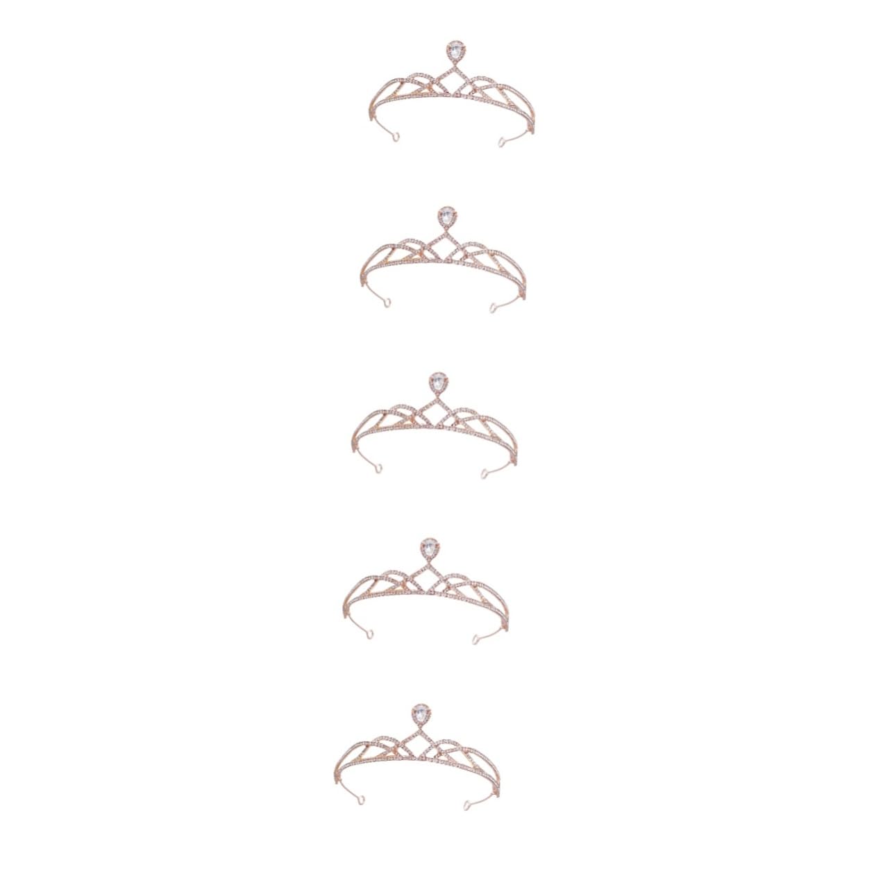 Minkissy 2-Piece Rhinestone Crystal Crown Tiara Set for Women – Elegant Bridal Wedding & Birthday Headpiece, Zinc Alloy Fashion Accessories (Perfect for Brides, Prom, Pageants, and Special Occasions)