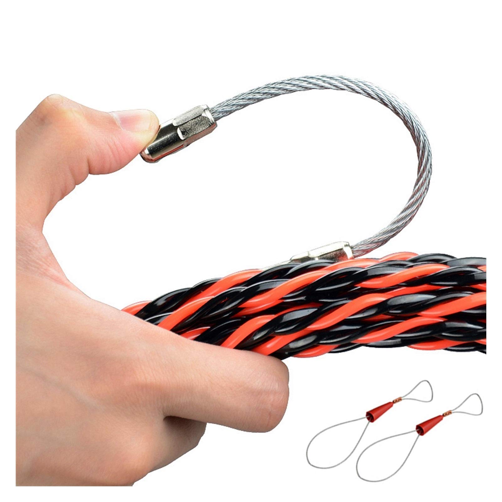 5M/10M/15M/20M/25M/30M/50M Electrical Wire Threader - Professional Electrician Cable Pulling Tool for Wire Running & Installation - Durable Construction Lead Threading Device (Ideal for Home Wiring, Commercial Electrical Work & DIY Projects)