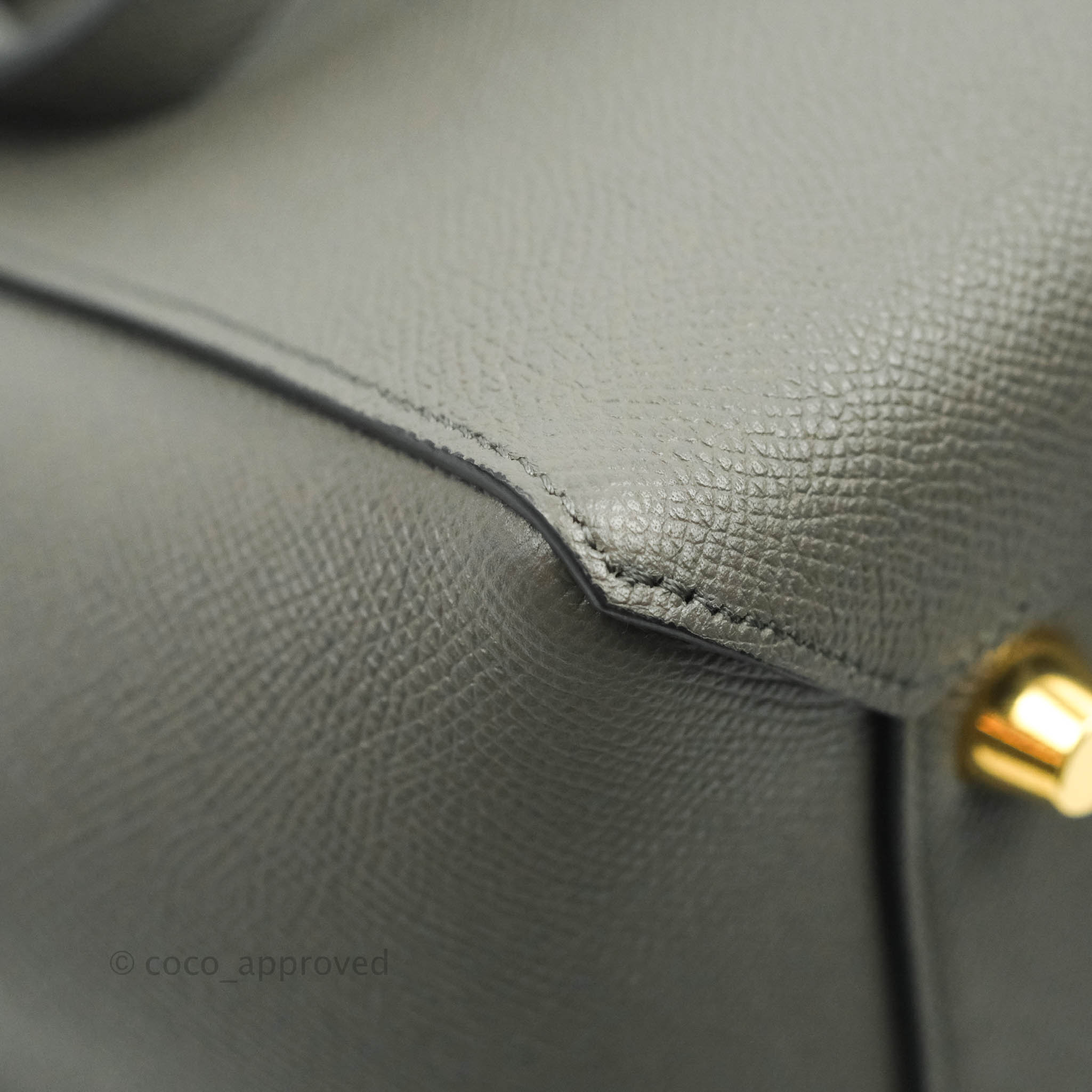 Celine Mini Belt Bag in Grey Grained Calfskin with Gold Hardware - Stylish Crossbody Purse for Women, Perfect for Work, Travel & Everyday Use