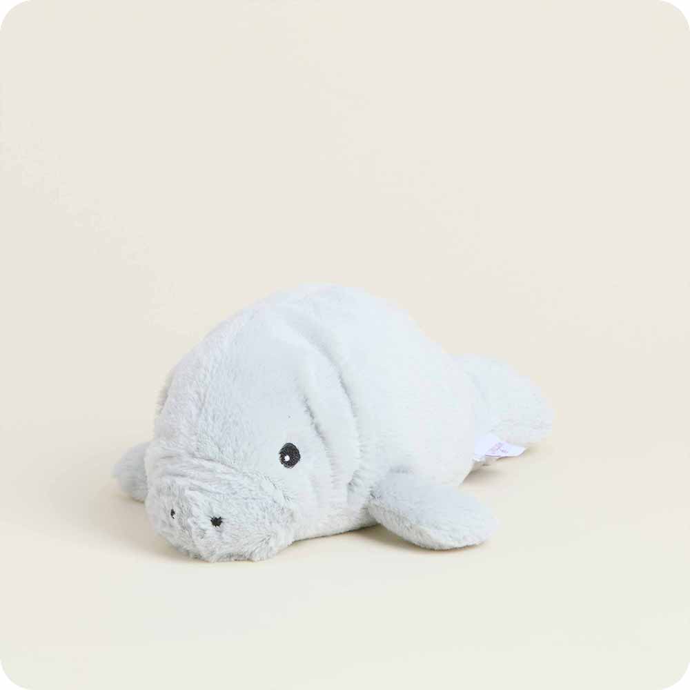 Warmies Junior Plush Manatee Stuffed Animal - Microwaveable Heating Pad for Kids, Stress Relief & Comfort - Perfect for Bedtime, Anxiety Relief & Cold Weather Warmth