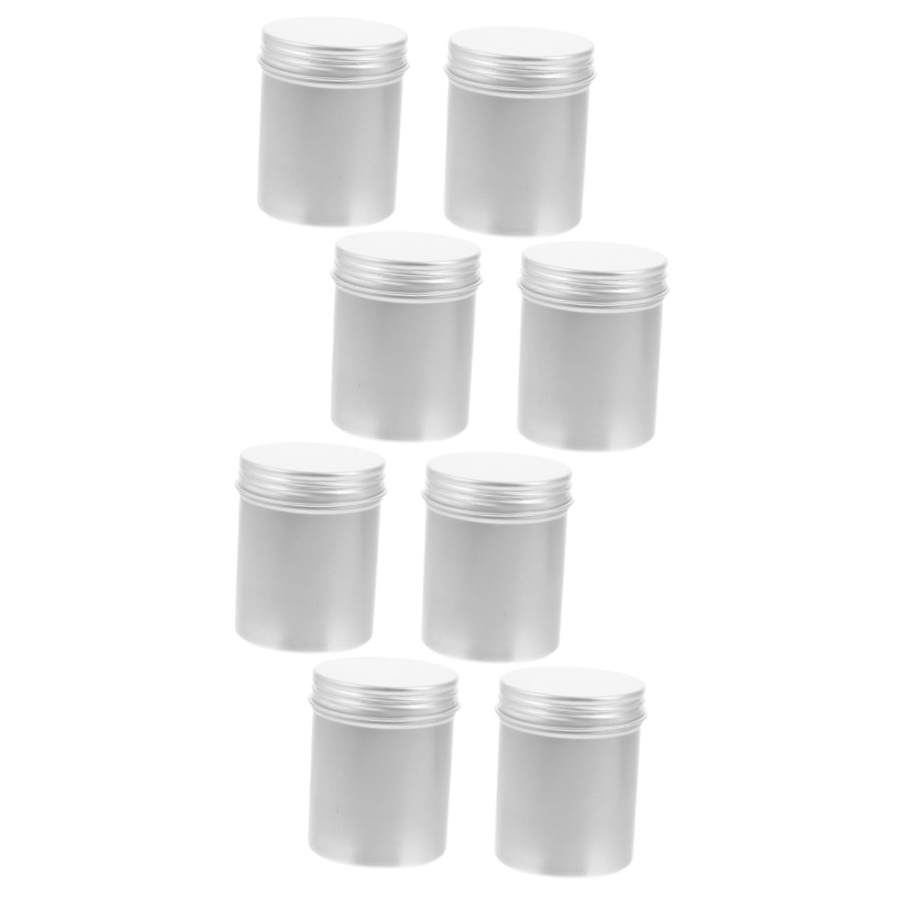Beaupretty 8-Piece Aluminum Storage Box Set - Airtight Coffee, Tea, Lip Balm, Jewelry & Spice Organizer with Lid - Perfect for Home, Travel & Office Organization (Metal Tin Canisters for Cream, Hair Wax & Small Items)