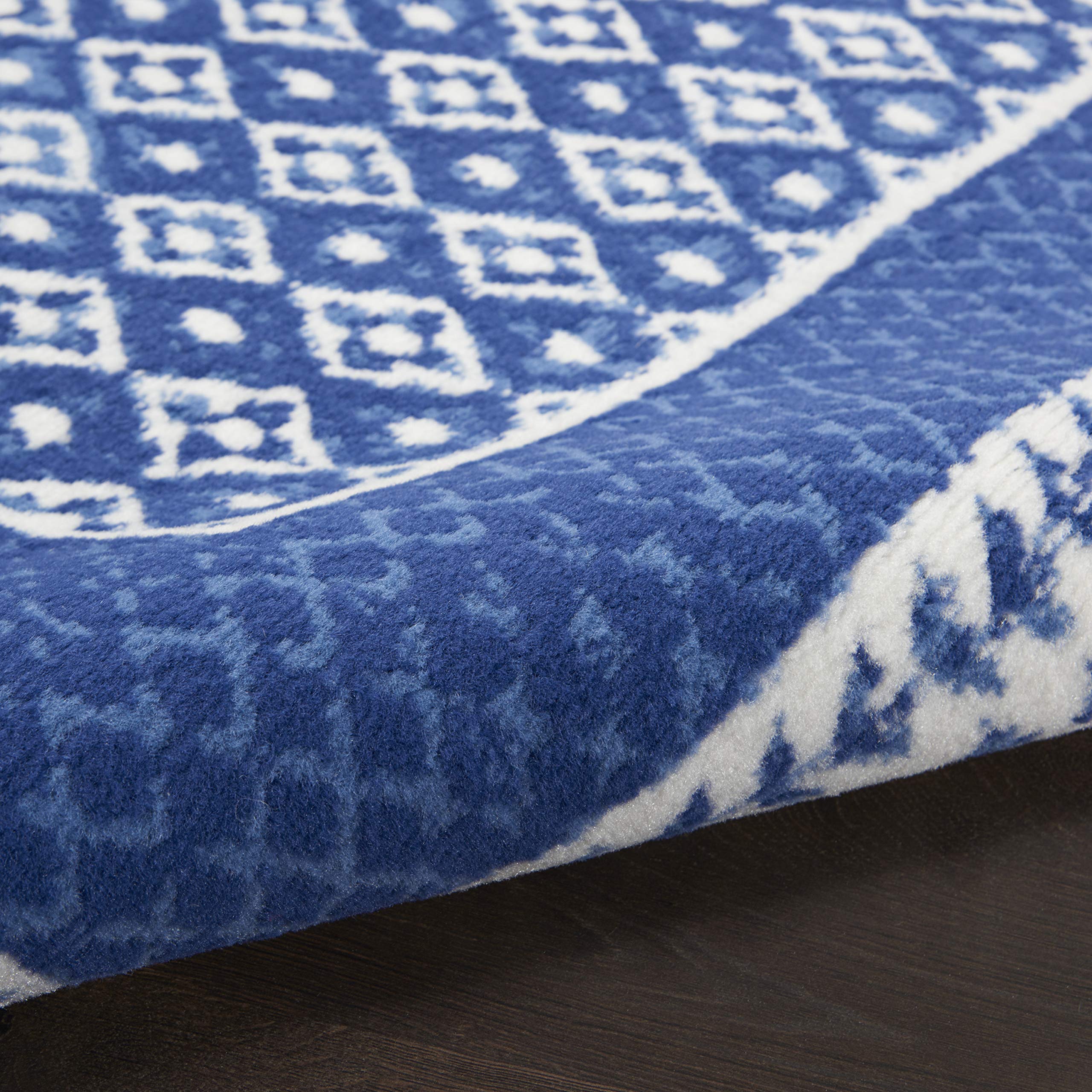 Nourison Whimsicle Geometric Navy 7' x 10' Area Rug - Easy to Clean, Non-Shedding, Soft & Durable - Perfect for Bedroom, Living Room, Dining Room, Kitchen Decor (7x10) - Adds Style & Comfort to Your Home