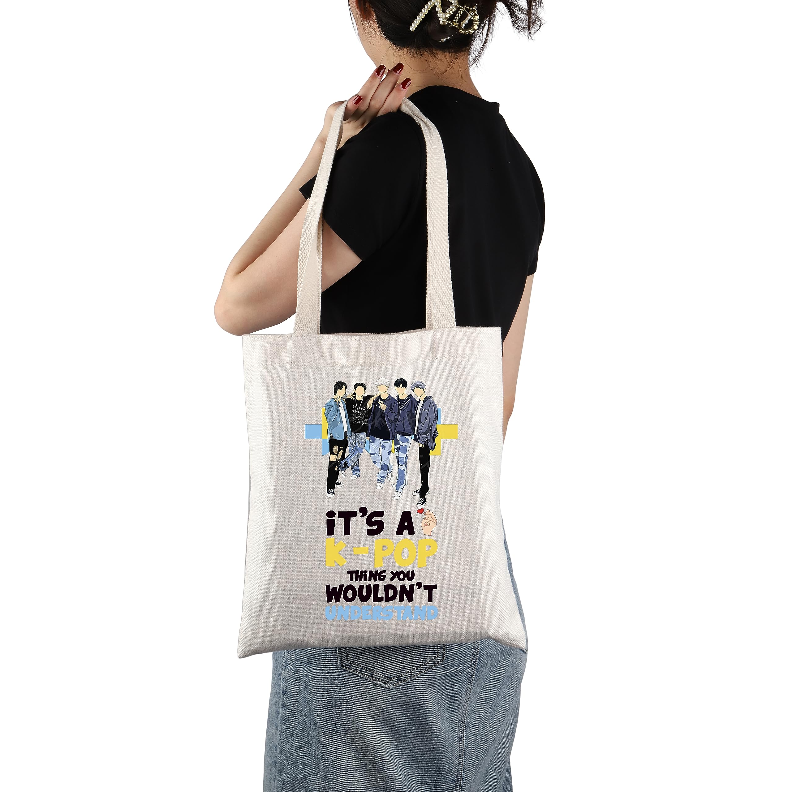 UJIMS K-pop Tote Bag - Korean Singer Album Inspired Gift for Fans | K-pop Merchandise & Music Lover Present | Perfect for Concerts, Fan Meetings & Daily Use