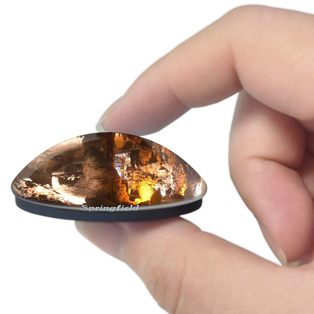 Springfield Fantastic Caverns Missouri USA 3D Refrigerator Magnet - Crystal Glass Souvenir for Whiteboard & Fridge - Perfect for Travel Memories, Office Decor & Gift Giving