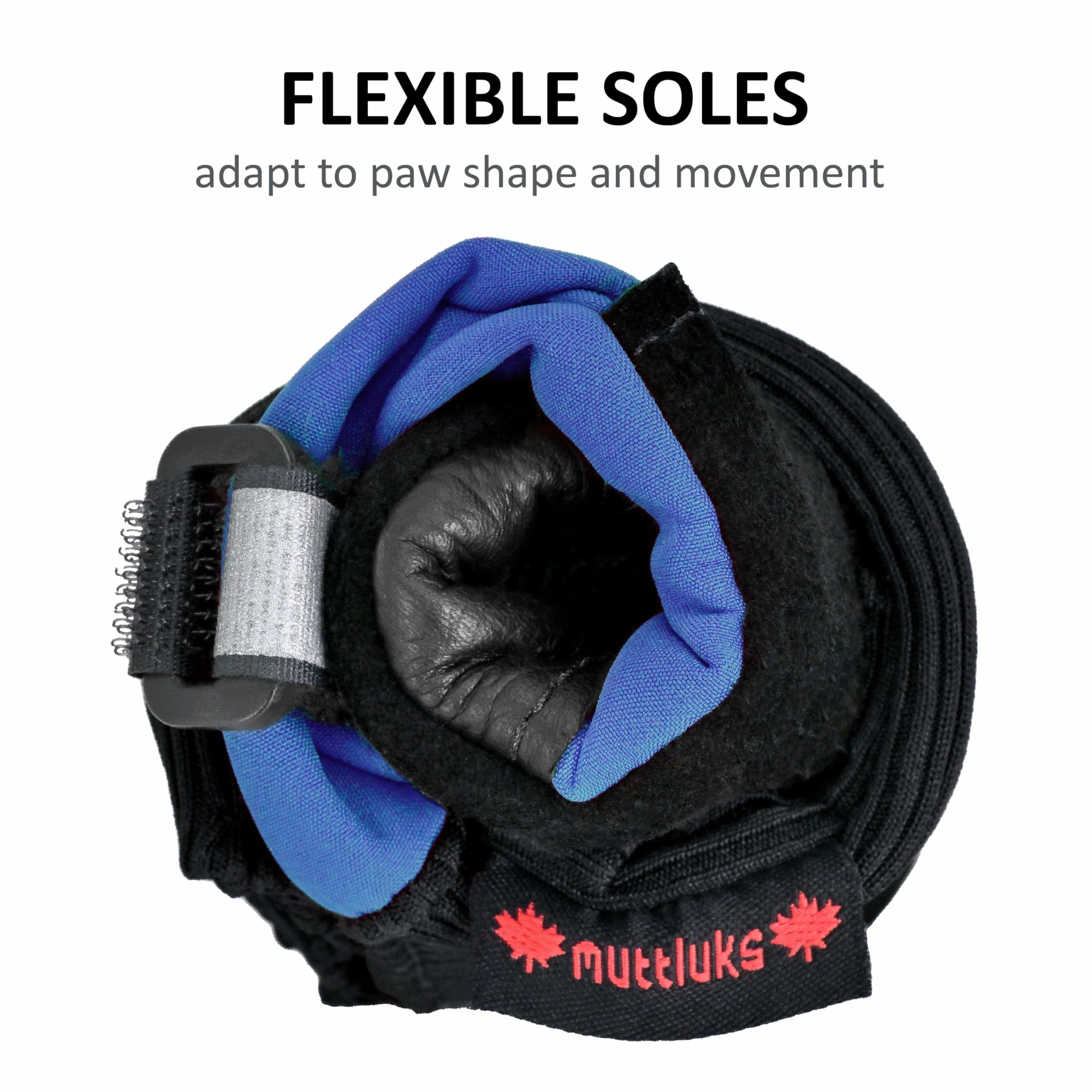 Original Muttluks Fleece-Lined Winter Dog Boots with Leather Soles - Cold Weather Protection for Dogs - 4 Boots Set - Perfect for Snow, Ice & Winter Walks