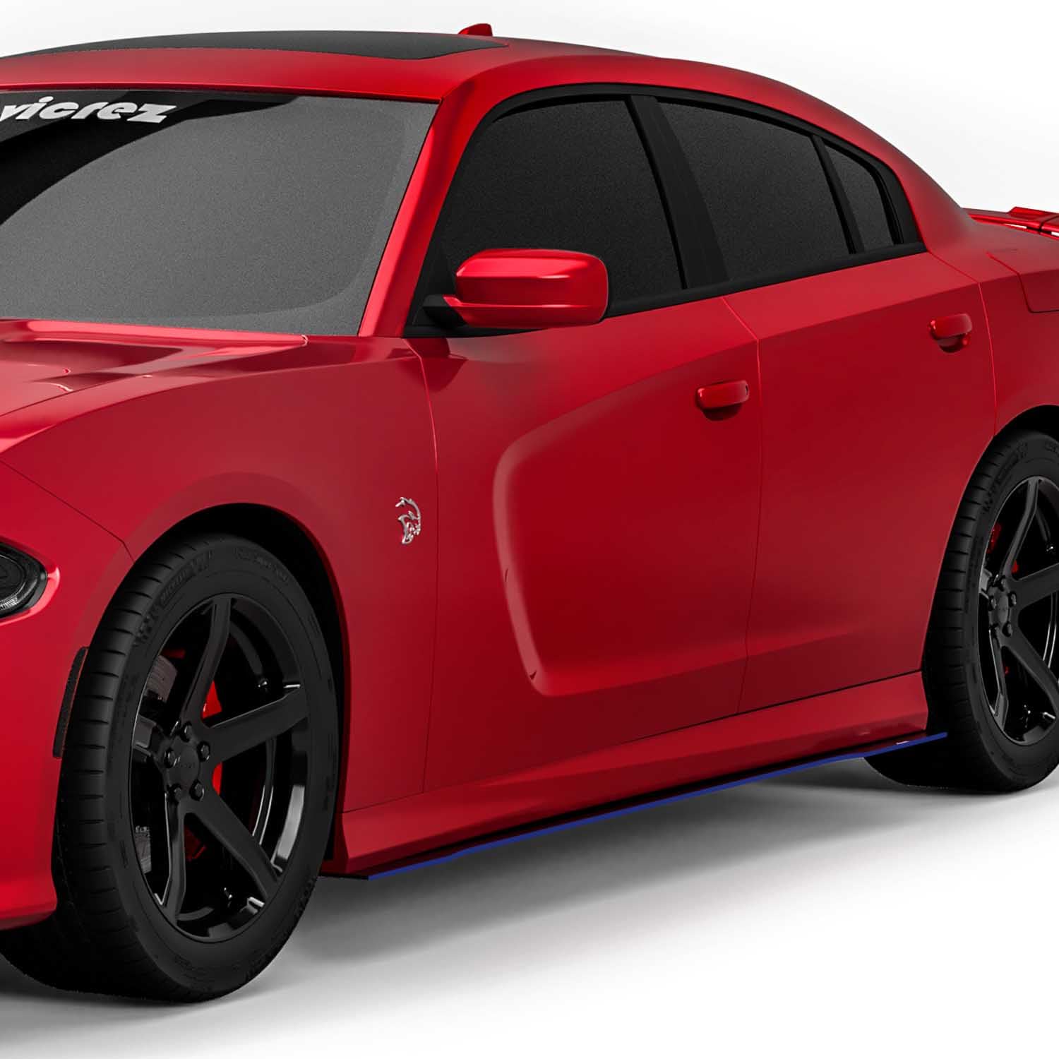 Vicrez VZ3 Style Side Skirt Splitters for Dodge Charger 2011-2017 | VZ100692 | Enhance Your Car's Aerodynamics & Sporty Look | Perfect for Racing, Car Shows & Street Performance Upgrades