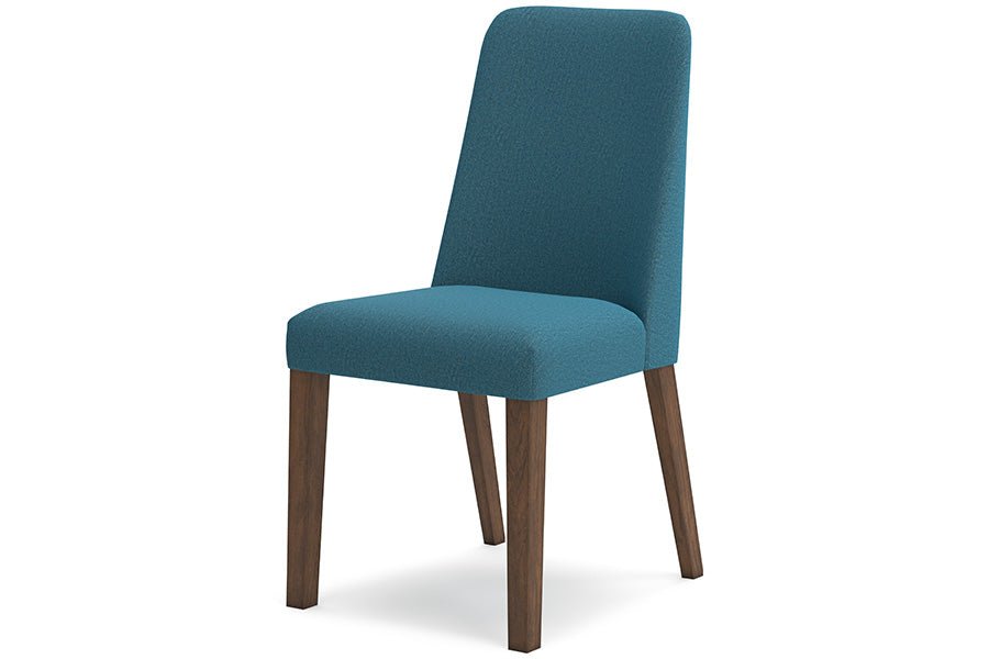 Lynn Blue Upholstered Dining Chairs Set of 2 - Modern Fabric Side Chairs for Kitchen, Dining Room & Breakfast Nook - Comfortable & Stylish Seating for Home Decor