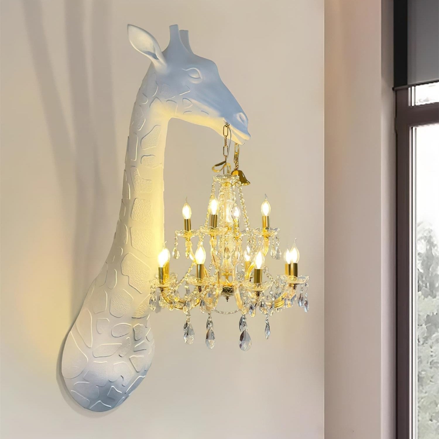Giraffe Royal Wall Lamp - Modern Animal-Themed Lighting for Kids Room, Nursery, or Jungle-Themed Decor - Perfect for Bedroom, Playroom, and Unique Home Decor