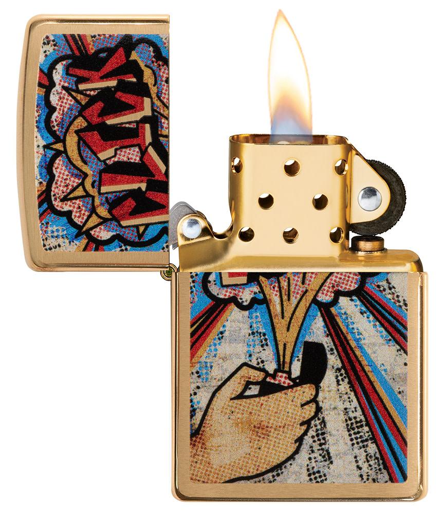 Zippo Classic Windproof Lighter with Iconic Click Design - Perfect for Camping, Hiking, and Outdoor Adventures