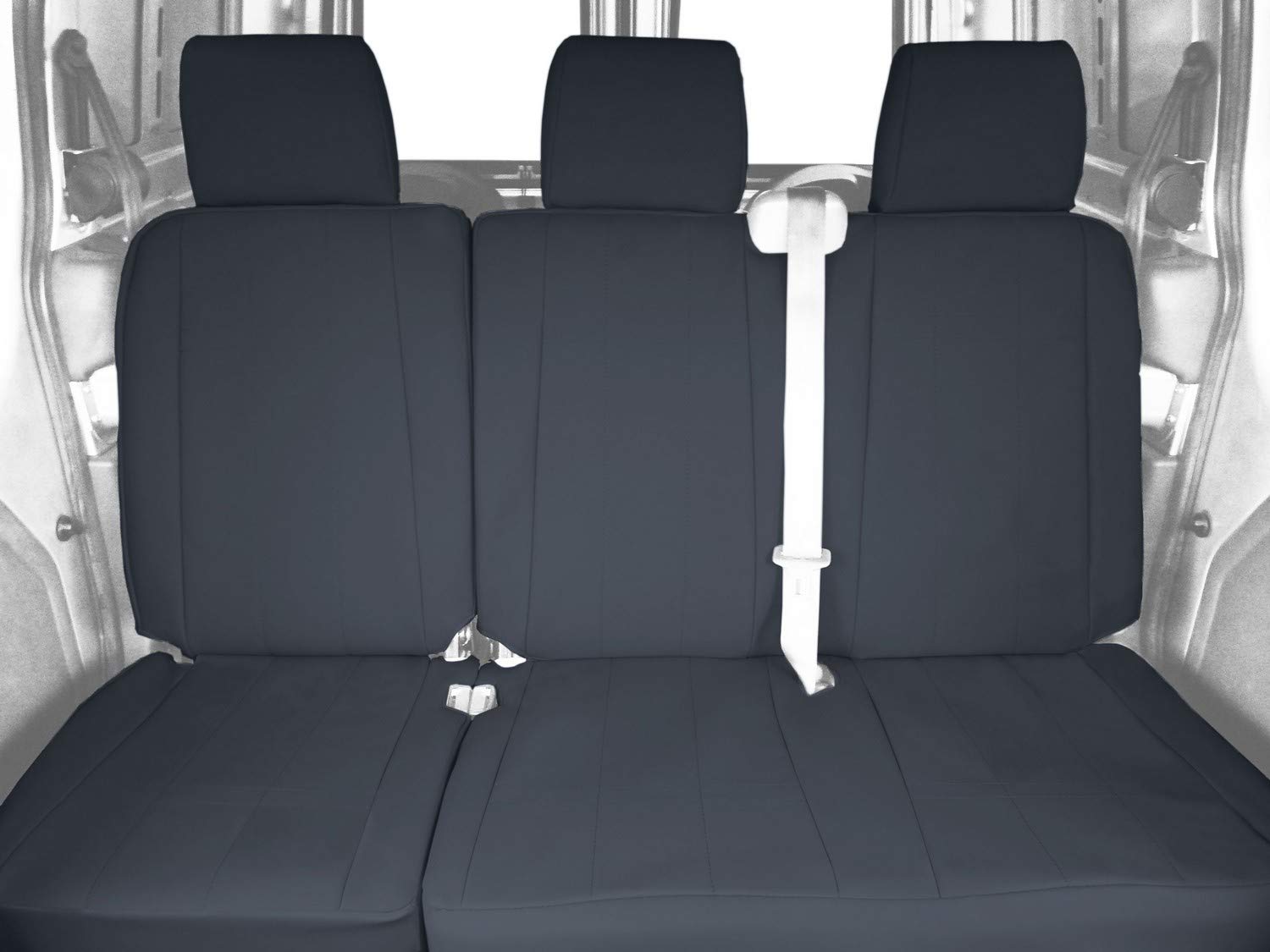 CalTrend Center 60/40 Split Bench Seat Covers for 2009-2011 Hyundai Veracruz - Durable Cordura Fabric, Charcoal Insert & Trim - Perfect for Off-Roading, Camping & Daily Commute