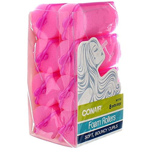 Conair Styling Essentials Extra Large Foam Rollers 61115N for Salon-Quality Curls & Waves at Home | Perfect for DIY Hairstyling & Volume