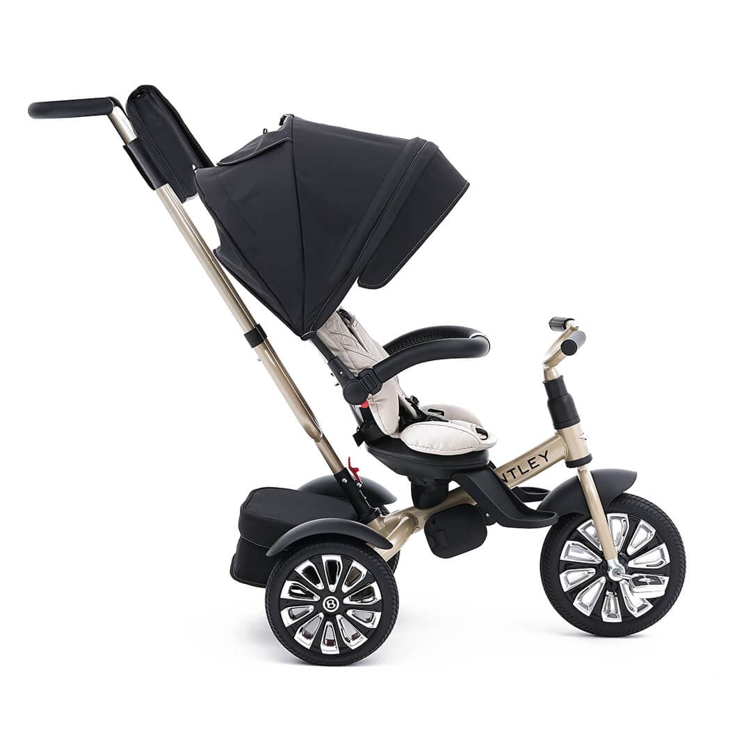Bentley 6-in-1 Convertible Kids Tricycle - Adjustable Toddler Trike with Parent Push Handle & Canopy - Perfect for Outdoor Play, Park Rides & Learning to Pedal
