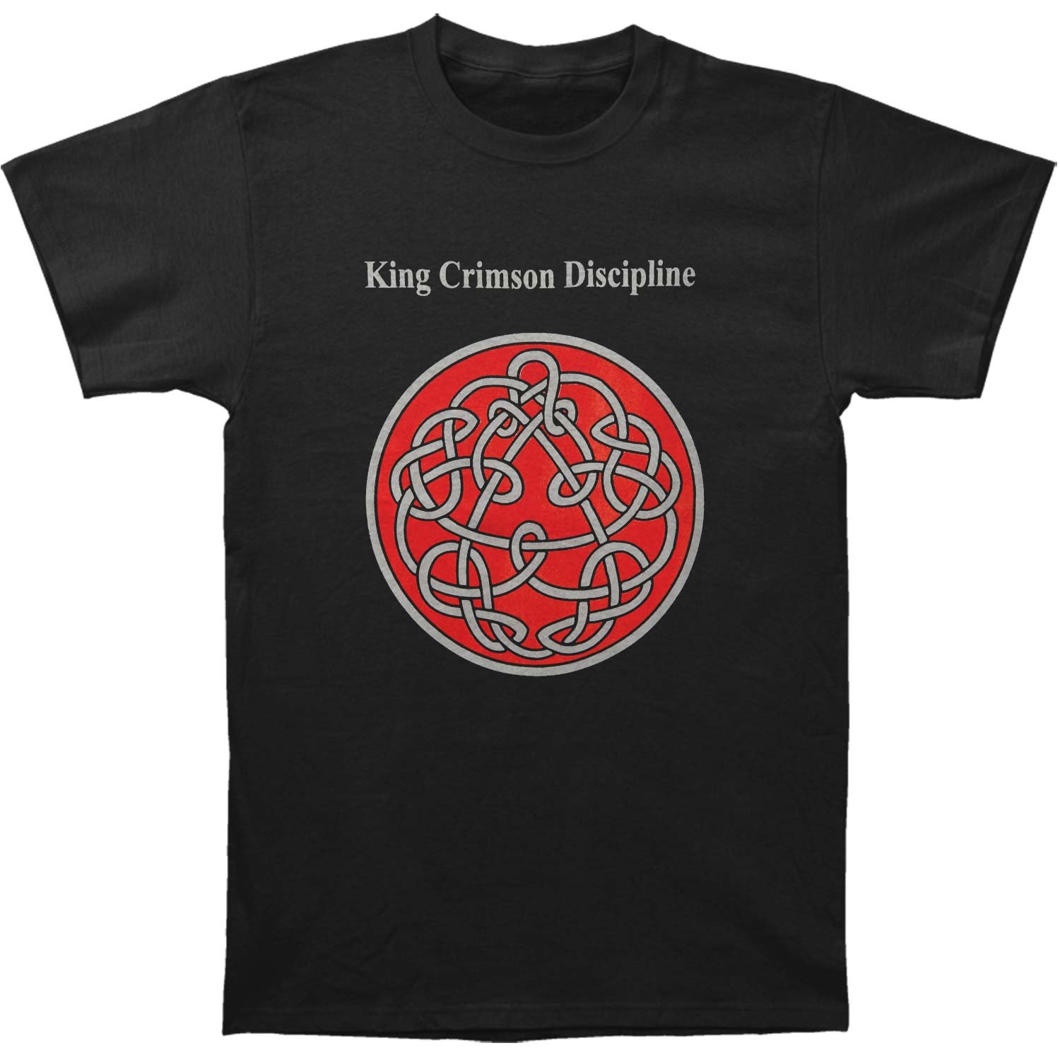 King Crimson Men's Discipline Black Cotton T-Shirt - Soft Vintage Band Tee for Casual Wear & Music Fans