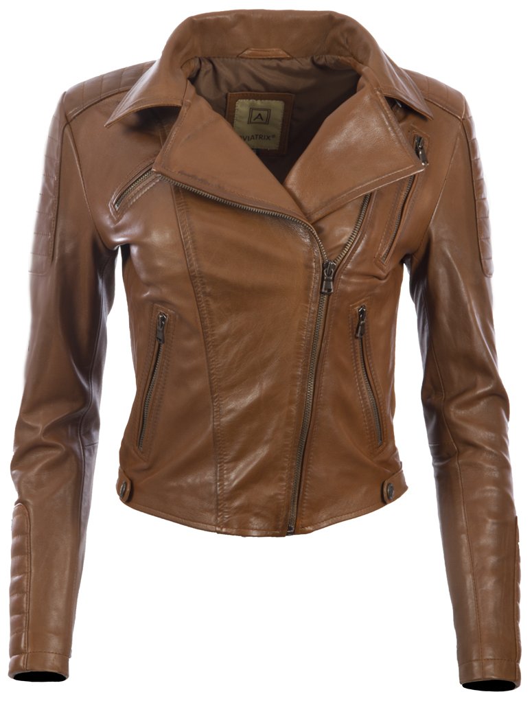 Women's Real Leather Fitted Fashion Jacket (K014) - Stylish Outerwear for Casual Wear, Office & Night Out