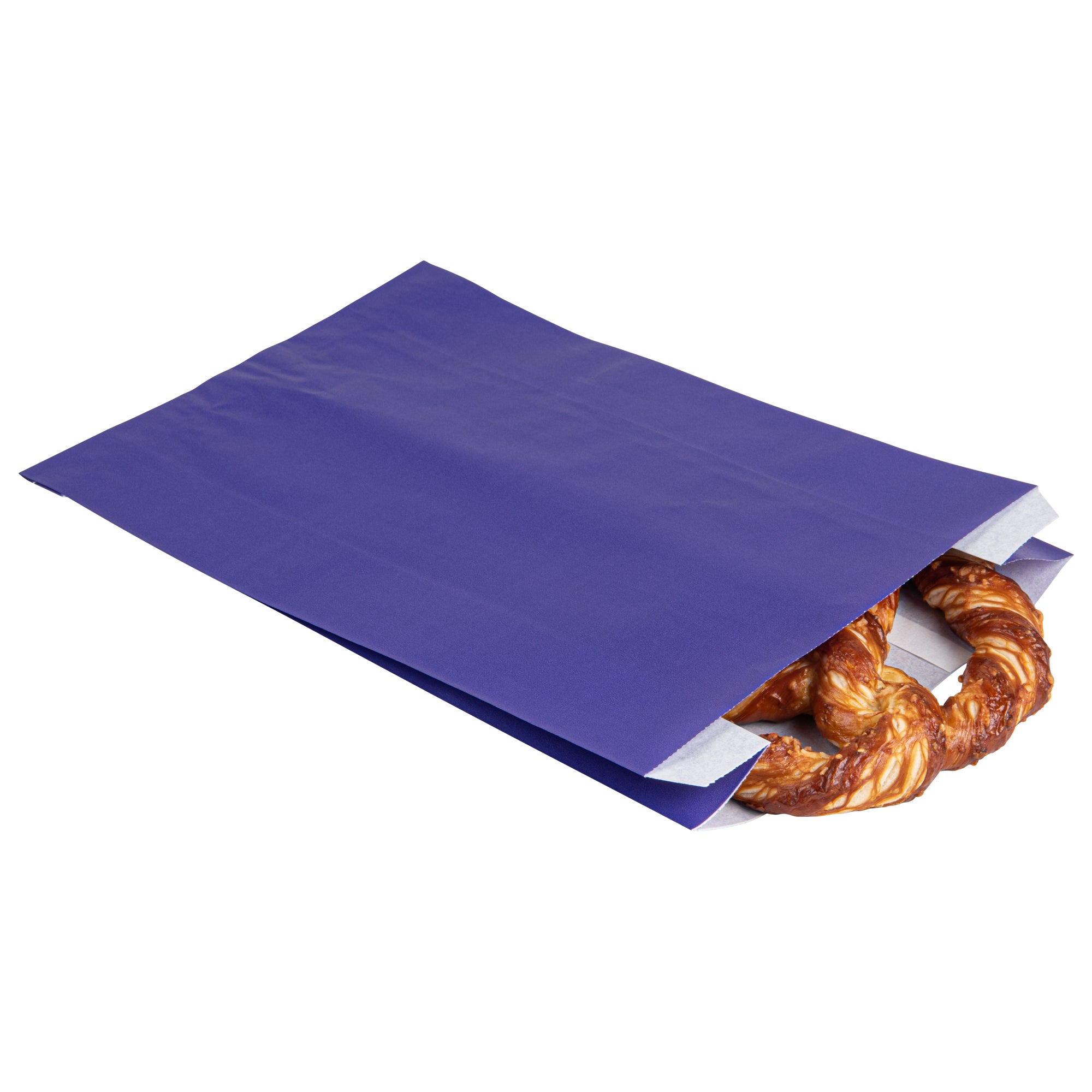 Eco-Friendly Purple Paper French Fry & Snack Bags - 7x3x11 Inches, 100 Count Bulk Box - Perfect for Restaurants, Food Trucks & Party Snack Serving