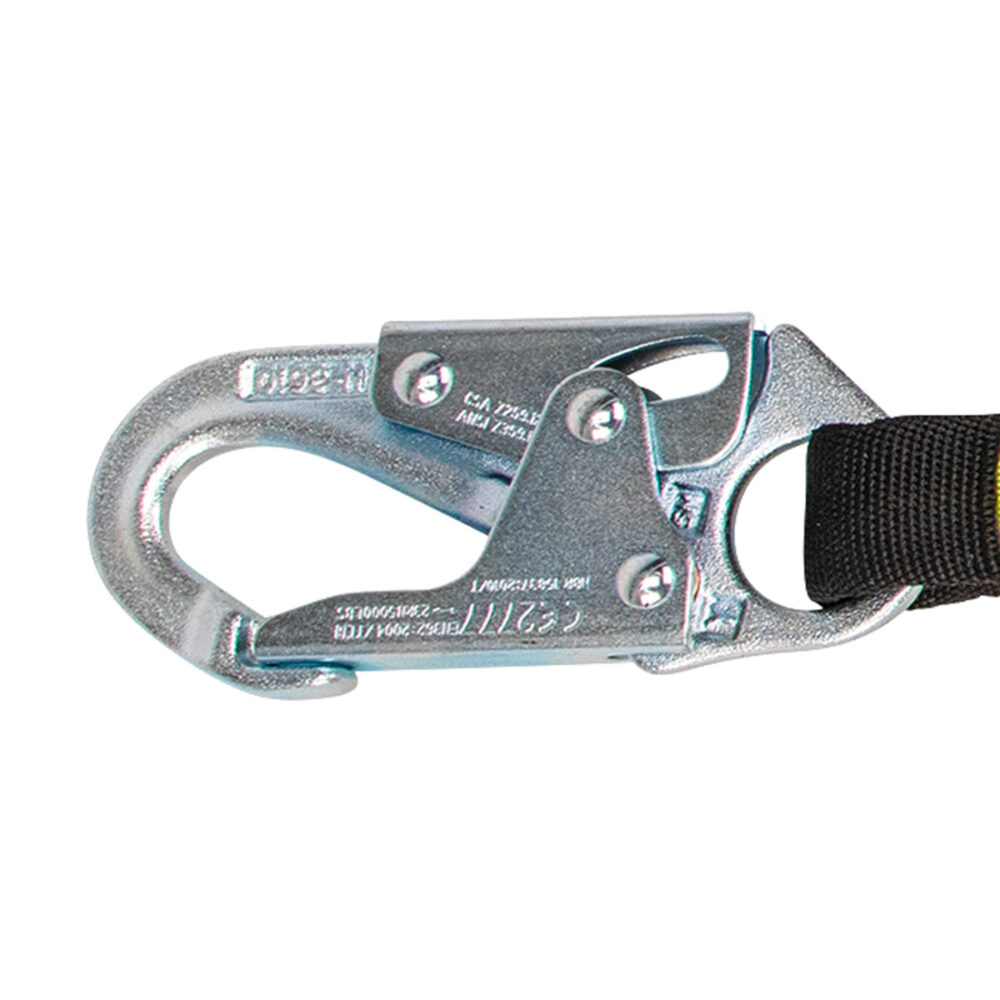 Arc Flash 6' Energy Absorbing Safety Lanyard with Snap Hook & Soft Loop - Fall Protection for Construction, Roofing & Industrial Work