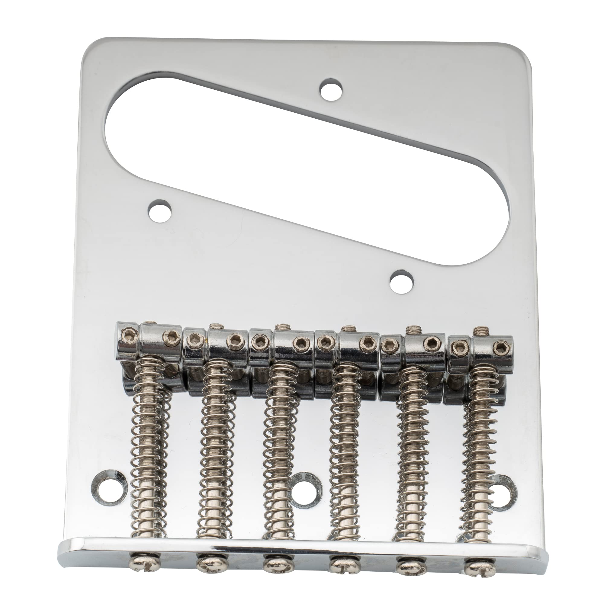 Musiclily Vintage 6-String Tele Electric Guitar Bridge Saddle - Chrome Replacement Part for Fender Telecaster | Perfect for Guitar Repair, Upgrades & Professional Performances