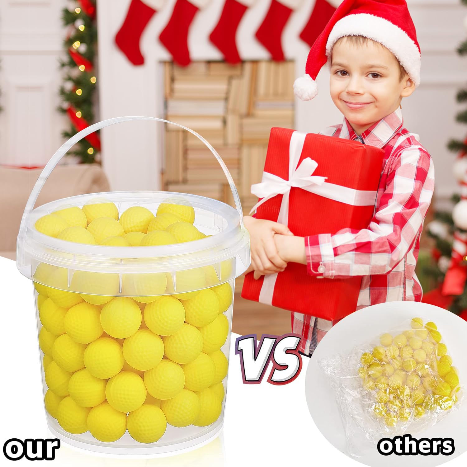 500 Rounds Refill Pack - Bulk Foam Ammo Balls Compatible with Nerf Rival Guns & Toy Blasters | High-Impact Rounds (HIR) | Yellow Replacement Bullets for Nerf Battles, Target Practice & Outdoor Play