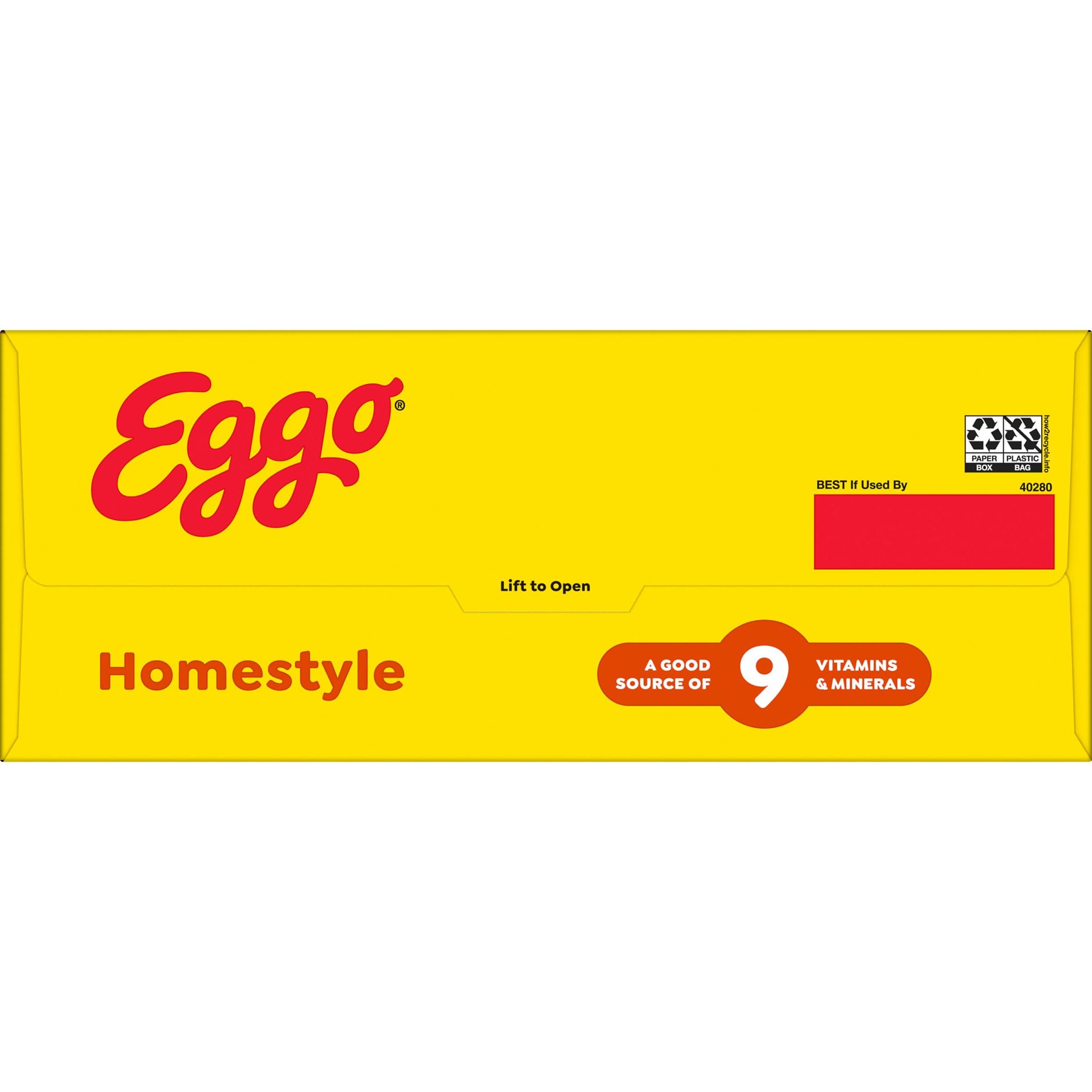 Eggo Frozen Waffles - Homestyle Breakfast Food, Family Pack 29.6oz (24 Waffles) | Quick & Easy Breakfast for Busy Mornings, Kids Lunchbox, After School Snack & Family Gatherings