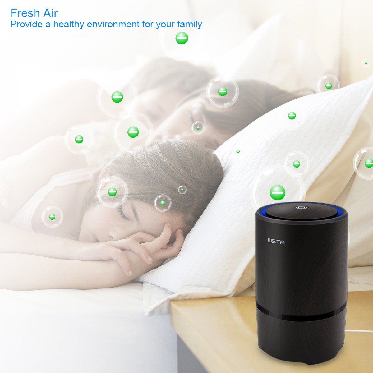 Portable Small Air Cleaner - Compact HEPA Filter for Home, Office & Travel | Freshen Air in Bedrooms, Cars & Small Spaces