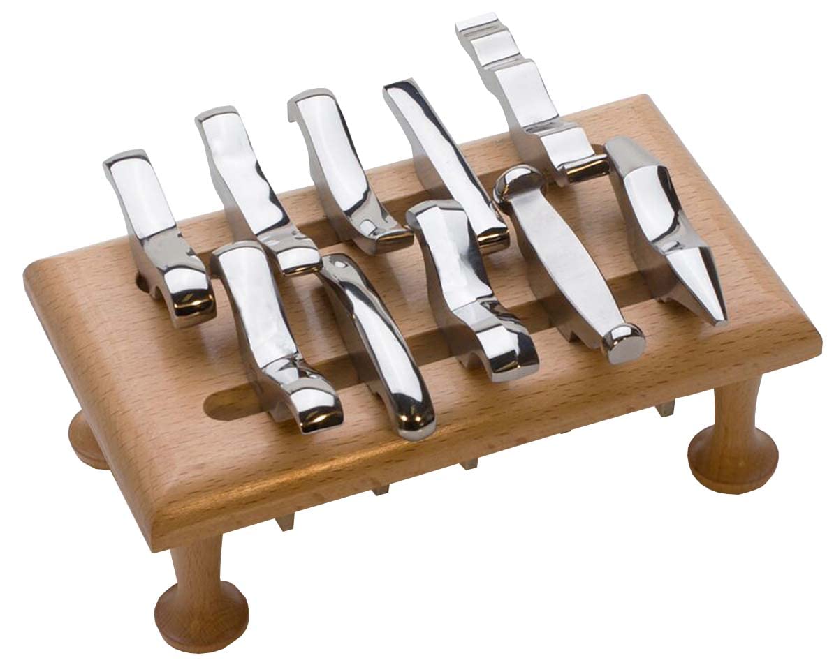 12-Piece Mini Stake Forming Tool Set with Stand & Vise - Jewelry Making, Metal Crafting & Silversmithing Tools for Shaping, Bending & Hammering Rings, Bracelets & Metal Sheets