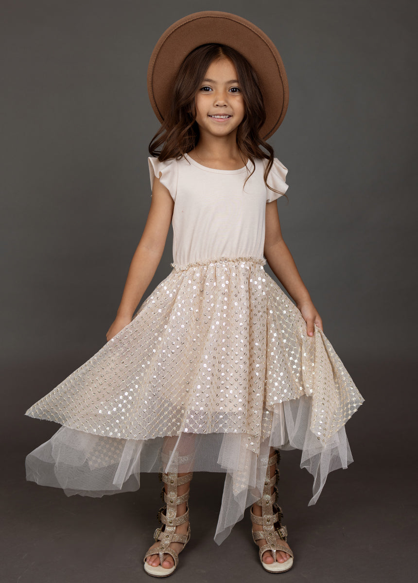 Elegant Shell-Colored Tina Dress for Women - Perfect for Summer Parties, Weddings & Special Occasions