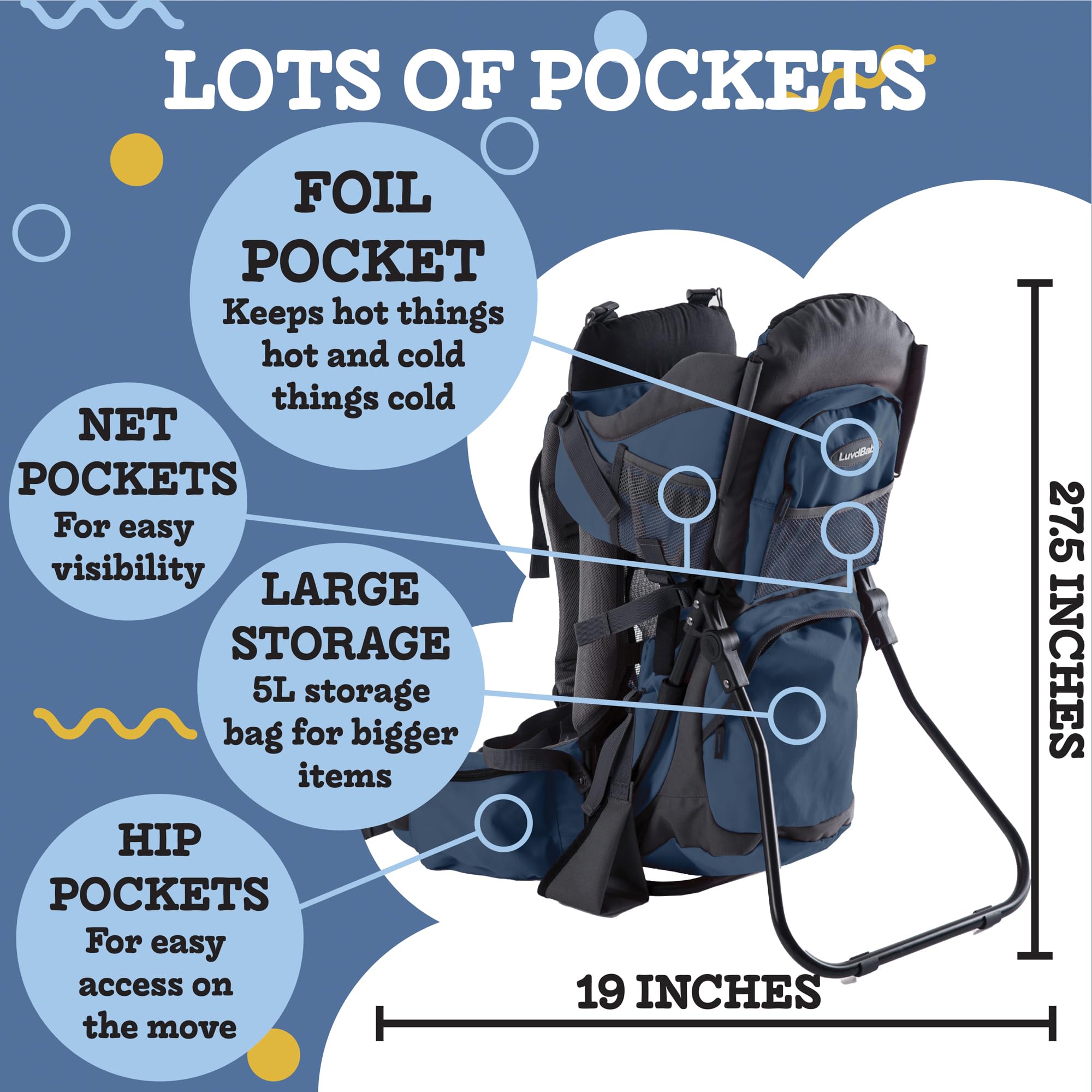 Best Hiking Baby Carrier Backpack - Ergonomic Toddler & Infant Carrier with Adjustable Straps, Diaper Changing Pad, Insulated Pocket & Weatherproof Hood for Outdoor Adventures - Perfect for Hiking, Camping and Family Travel