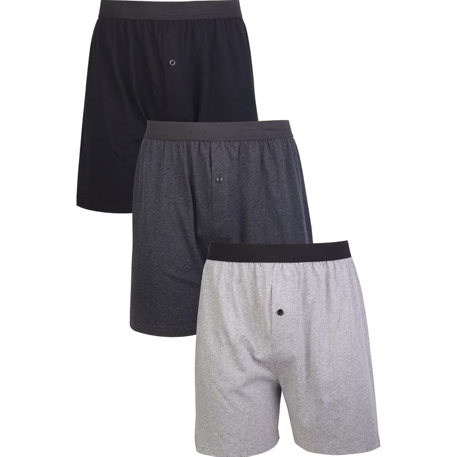 Men's Cotton Knit Boxer Briefs 3-Pack - Soft Breathable Underwear for Everyday Comfort | Perfect for Work, Gym & Sleep