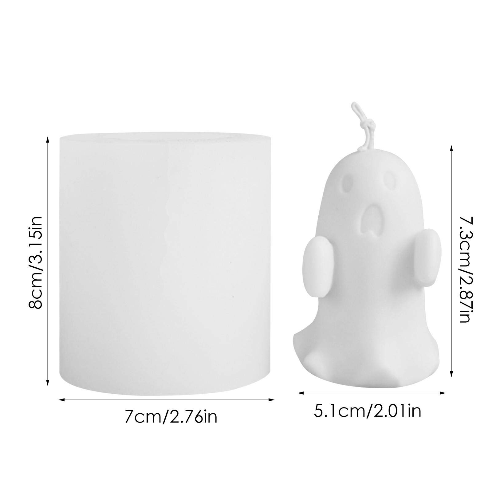 Ghost Shaped Silicone Resin Molds for DIY Candles - 3D Halloween Candle Making Kit, Handmade Resin Casting Art Supplies for Home Decor & Spooky Party Gifts | Perfect for Halloween Decorations, Witchcraft Altars & Gothic Home Crafting