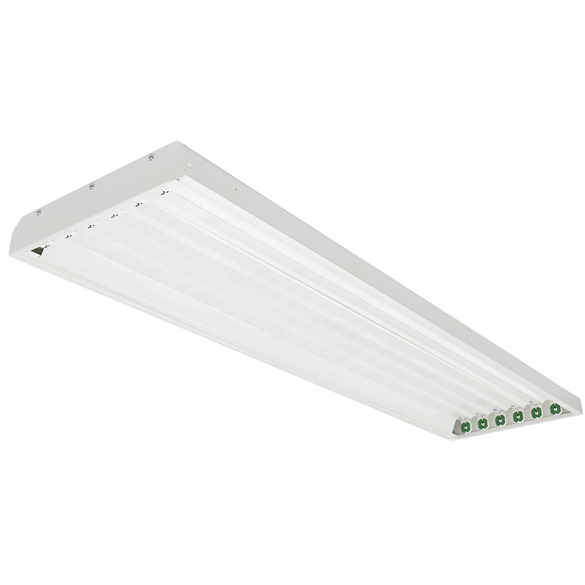 4ft LED High Bay Light Fixture - 6 Lamp T8 Ballast Free, 5000K Daylight, 120W, 18,000 Lumens - Ideal for Warehouses, Garages, Workshops & Commercial Spaces