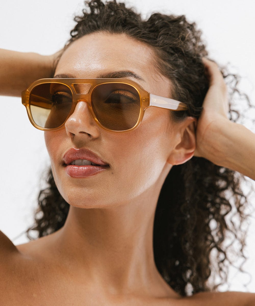 Goldie Aviator Sunglasses for Women - Classic Retro Polarized UV Protection - Perfect for Driving, Travel & Outdoor Activities