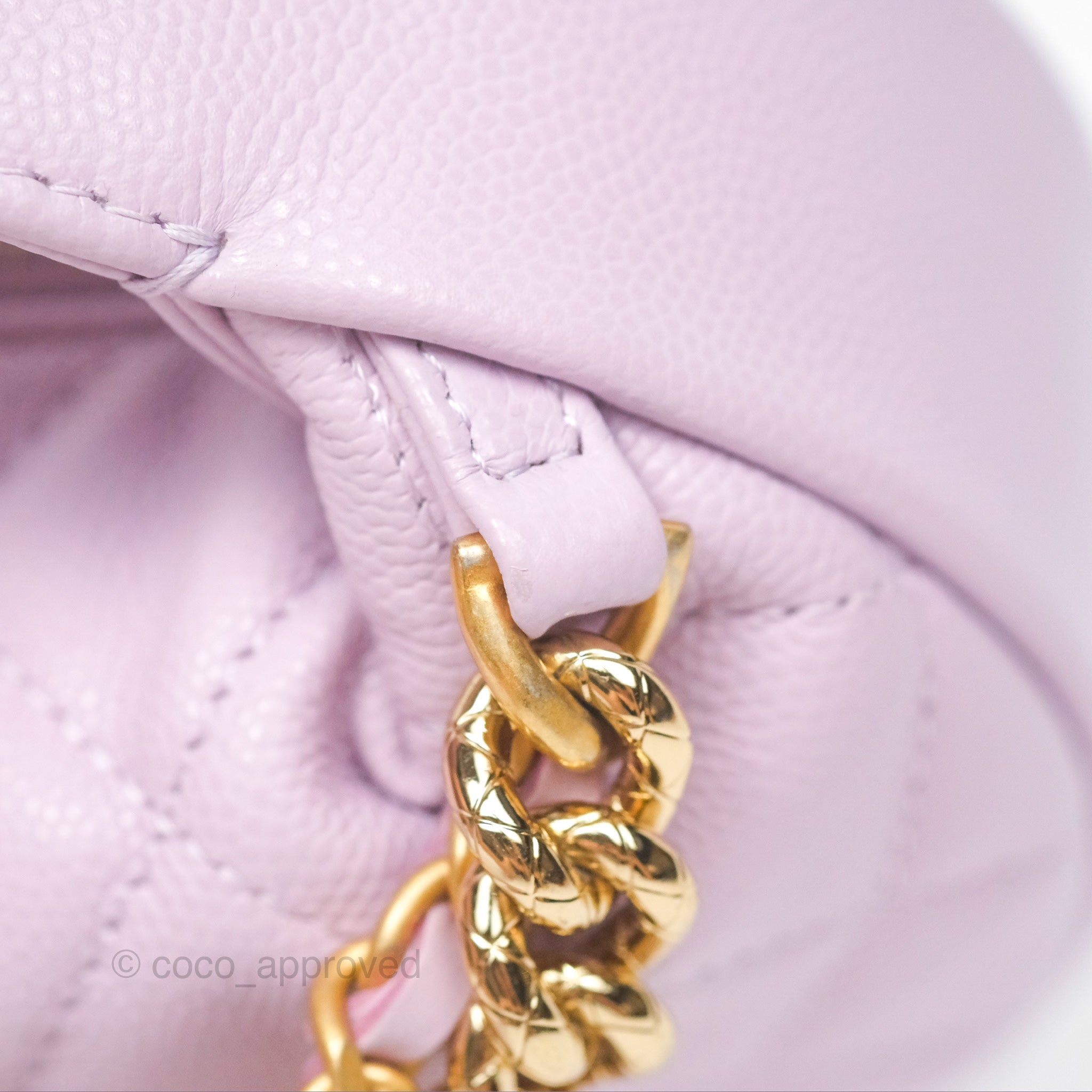 Chanel Bow Hobo Pouch Bag in Lilac Caviar Leather with Gold Hardware - Perfect for Evening Events & Luxury Gift Giving