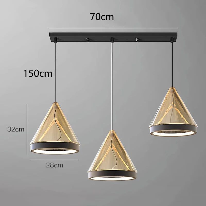 Modern Scone Pendant Light Fixture for Kitchen Island - Dimmable LED Lighting for Dining Room, Bar Counter & Breakfast Nook
