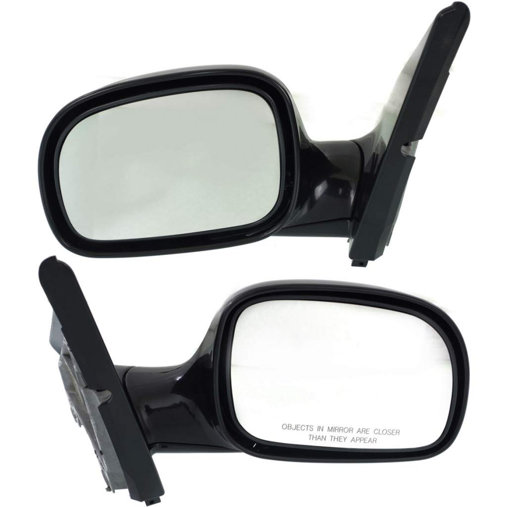 Chrysler Voyager & Grand Voyager 2000 Manual Folding Side Mirrors - Driver & Passenger Side Pair (4675577AB, 4675576AB, CH1320110, CH1321110) | Non-Heated Paintable Replacement Mirrors | Perfect for Parking in Tight Spaces & DIY Auto Repairs