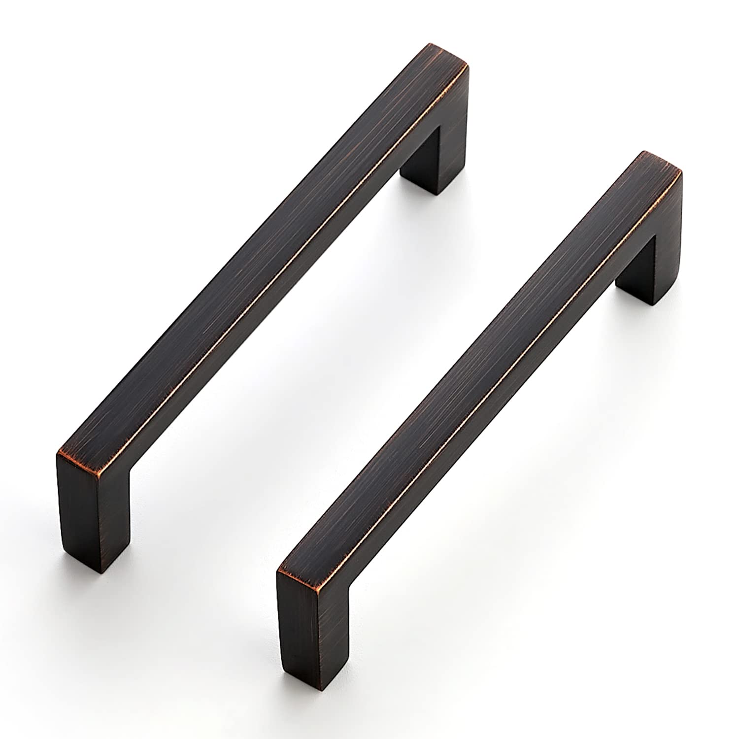 Ravinte 15 Pack Solid 3-3/4 Inch Slim Square Bar Drawer Pulls - Oil Rubbed Bronze Cabinet Handles for Kitchen & Bathroom Hardware - Perfect for Modern Cabinets, Dressers, and Furniture Upgrades