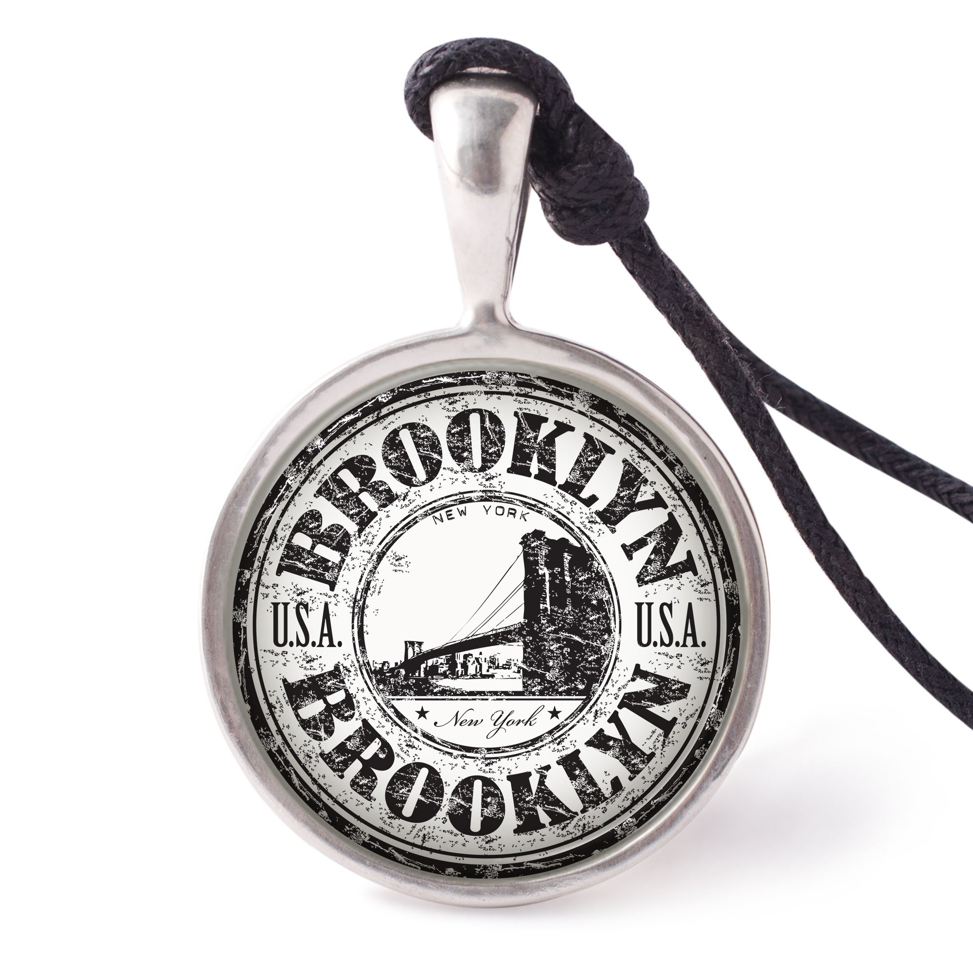 Vietguild's Cities in America Necklace Pendants - Pewter Silver Charm Jewelry for Travel Lovers & Souvenir Collectors | Perfect Gift for Holidays, Birthdays & Anniversaries
