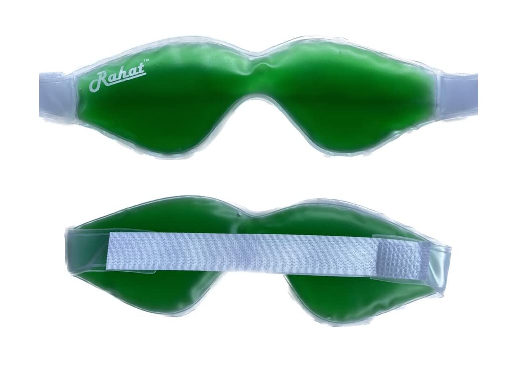 Cooling Gel Eye Mask for Dark Circles & Puffiness Relief - Reusable Cold Compress for Dry Eyes, Swelling & Redness - Sleep & Relaxation Aid for Women & Men (Green) | Perfect for Travel, Work Breaks & Post-Surgery Recovery