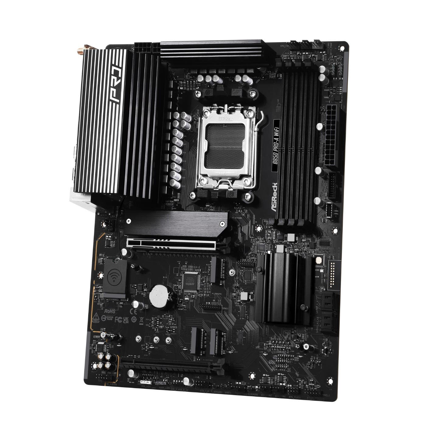 ASRock B850 Pro A WiFi AMD Ryzen AM5 DDR5 ATX Gaming Motherboard - Supports PCIe 5.0, USB 3.2, M.2 NVMe SSD - Perfect for Gaming PC Builds, Content Creation & High-Performance Workstations