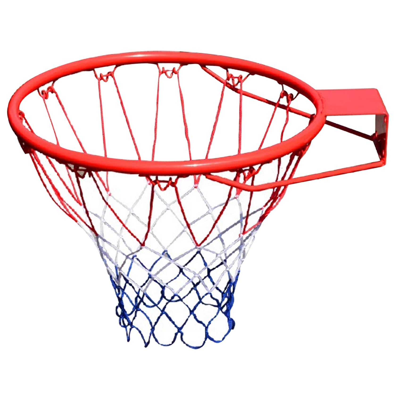 15 Inch Steel Basketball Rim Replacement with Net - Durable Wall Mount Hoop for Kids & Adults - Indoor & Outdoor Sports Equipment for Driveway, Backyard, Gym & Playground Use