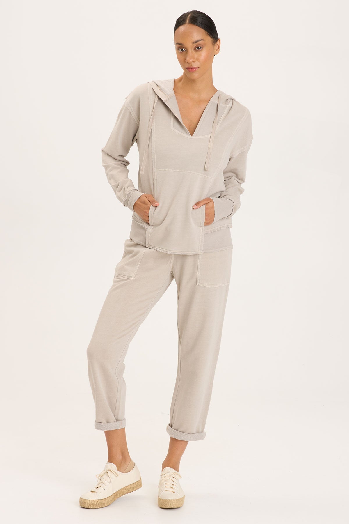 Rosalyn Hoodie Ripple Pigment - Trendy Oversized Pullover Sweatshirt for Women | Soft Cotton Blend | Casual Streetwear Fashion | Perfect for Lounge, Travel & Everyday Wear