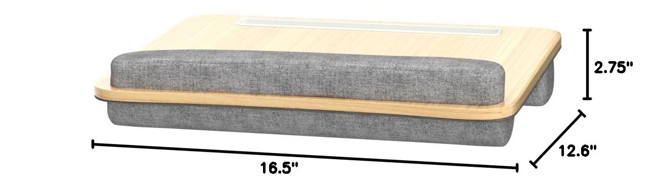 SEFFO Lap Desk Laptop Tray with Soft Pillow - Padded Bed Tray for 15.6 Inch Laptop - Portable Work & Gaming Desk for Home Office, Study, and Relaxation