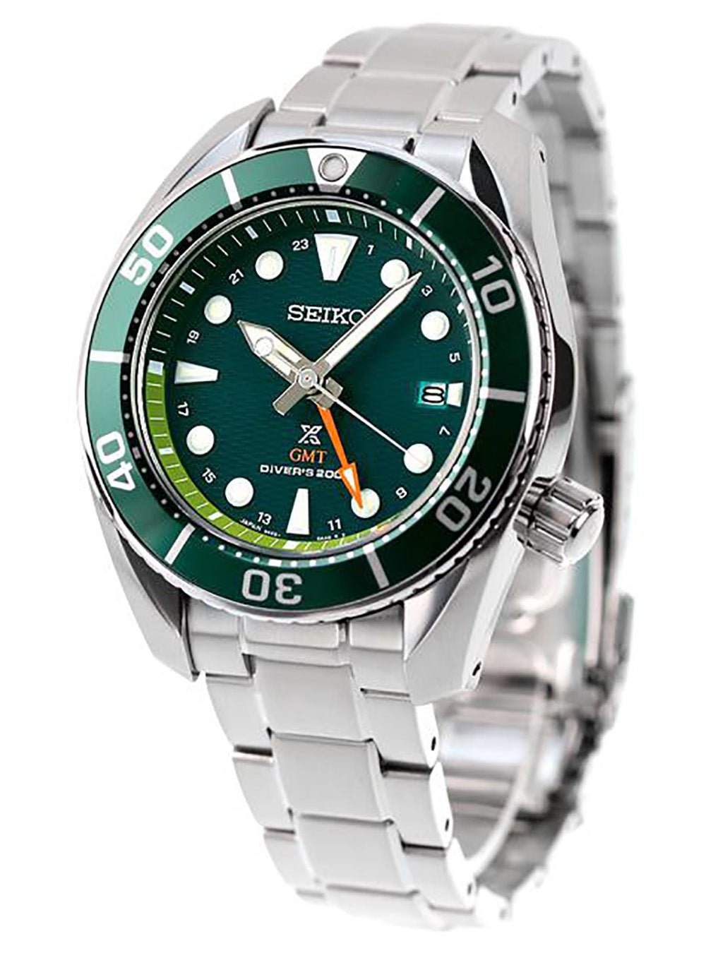 SEIKO PROSPEX DIVER SCUBA SEA 'SUMO' SOLAR GMT Watch SBPK001 - Japanese Made JDM Automatic Dive Watch for Men - Perfect for Scuba Diving, Snorkeling & Water Sports