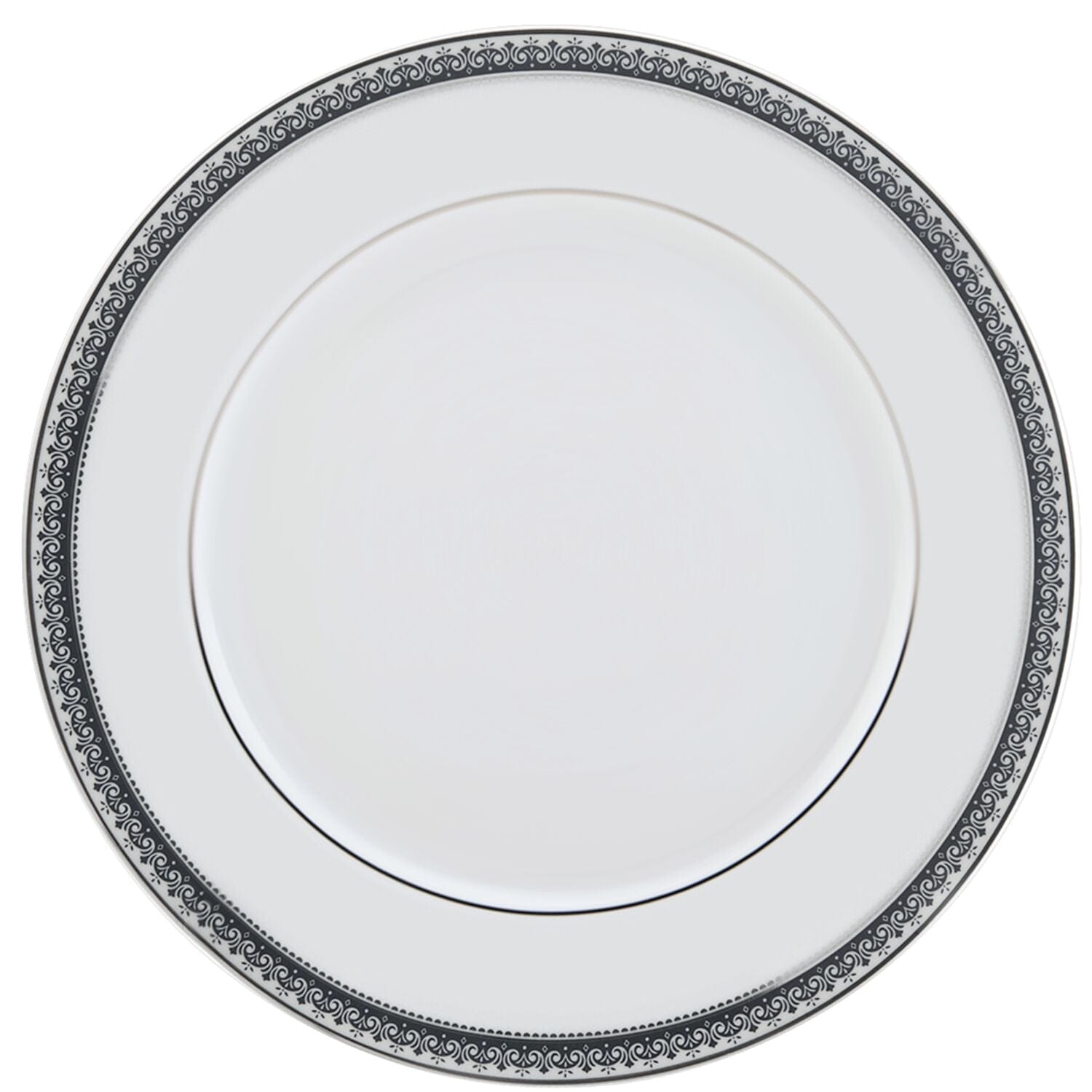 Platinum Crown Cobalt 40-Piece Dinnerware Set - Service for 8 People, Elegant Porcelain Dish Set for Formal Dining, Wedding Registry & Holiday Entertaining