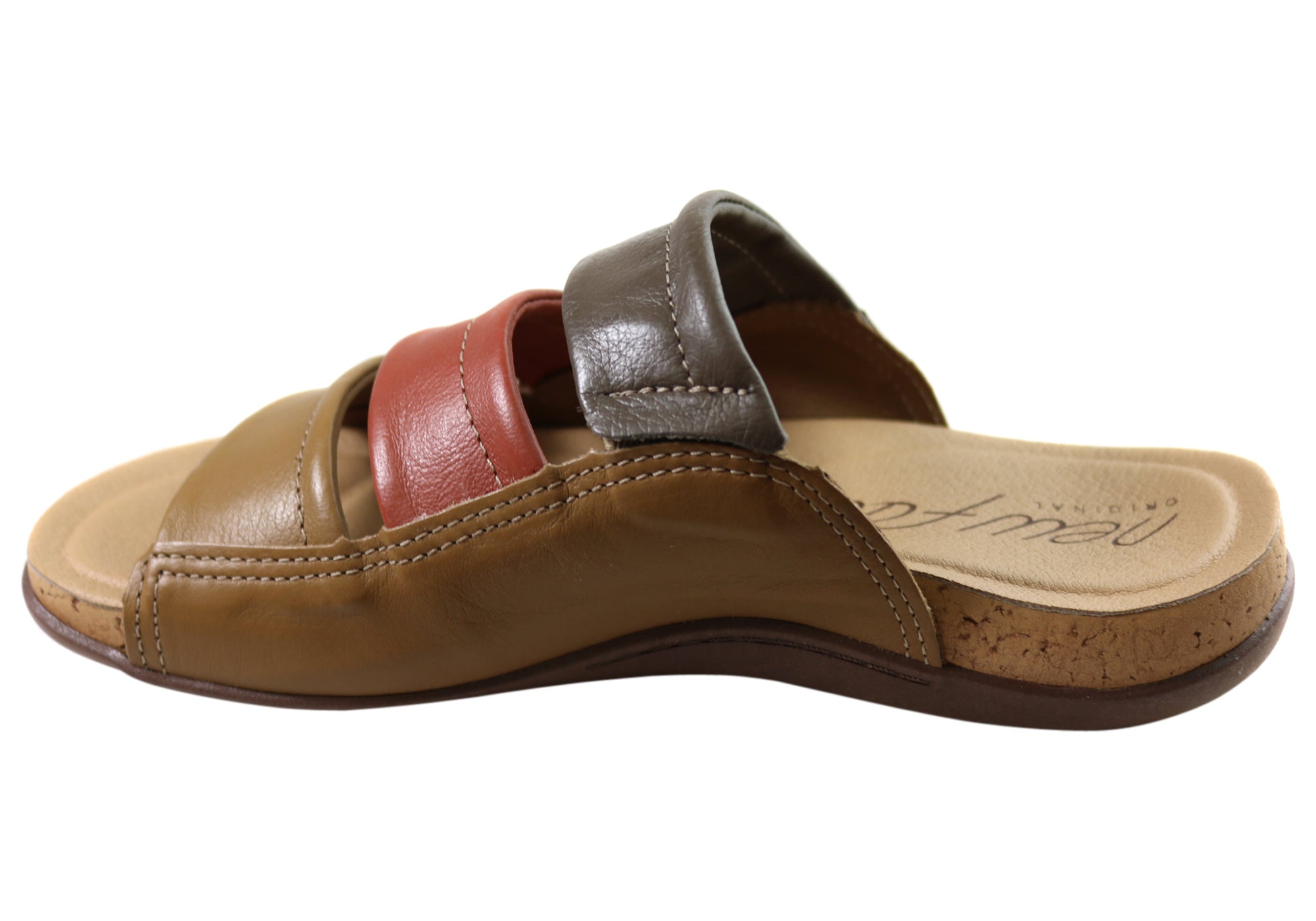 Women's Comfort Leather Slides Sandals - Soft & Supportive Brazilian Made Summer Shoes for Beach, Pool & Casual Wear