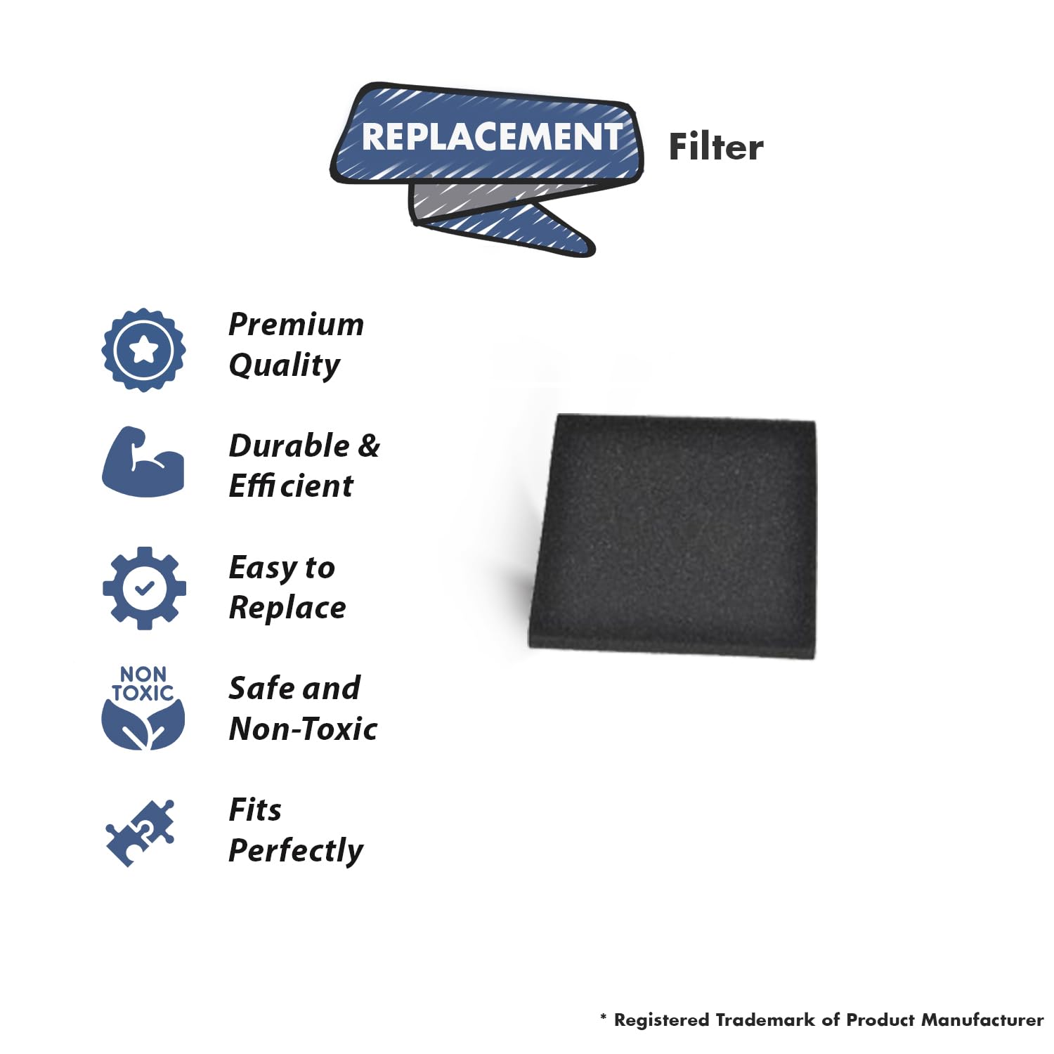 Bissell Vacuum Cleaner Foam Filter 1161 Replacement - for Canister Vacuums, Home Cleaning