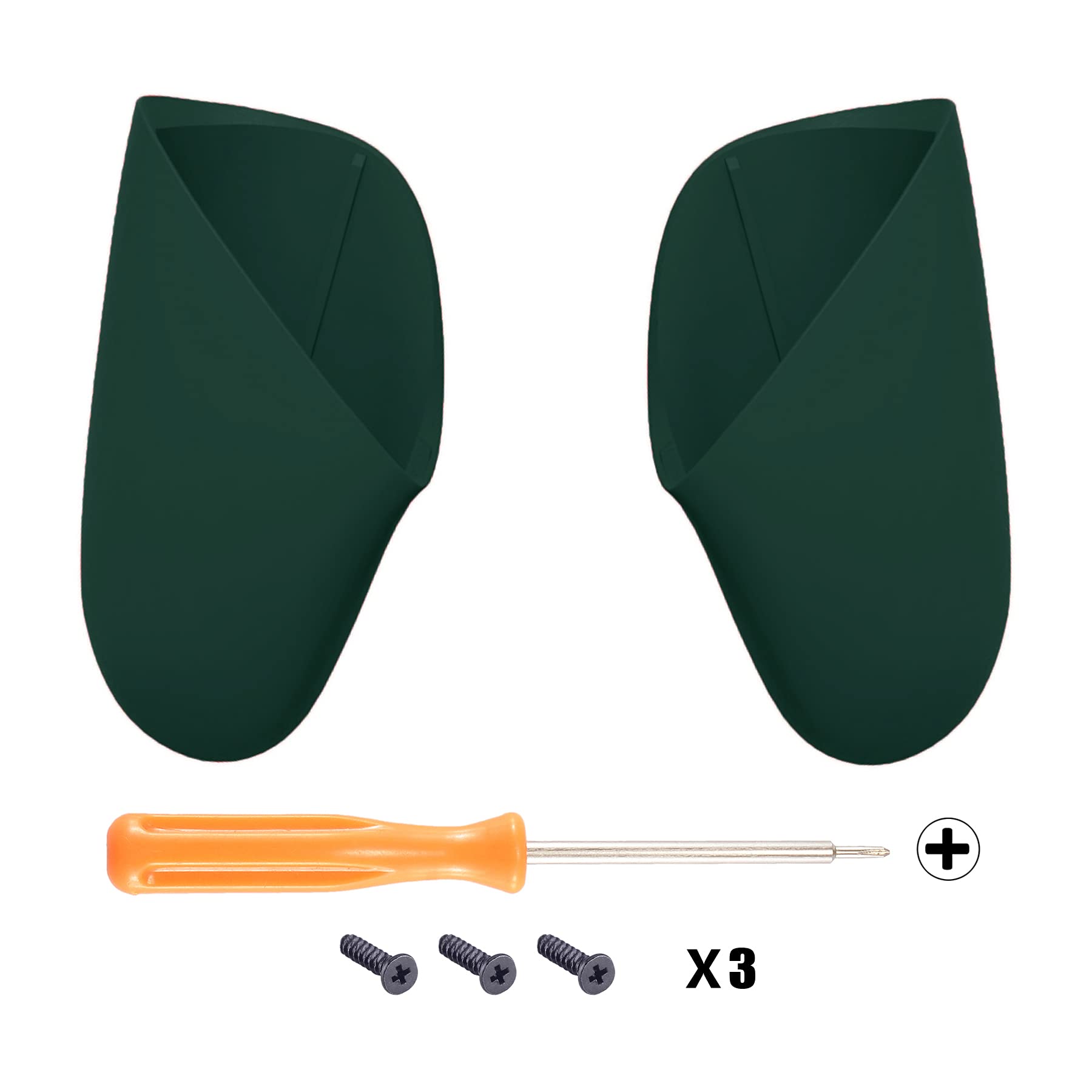 ExtremeRate Racing Green Soft Touch Replacement Handles for Nintendo Switch Pro Controller - DIY Grip Shell (Controller Not Included) - Perfect for Gaming, Long Sessions & Enhanced Comfort