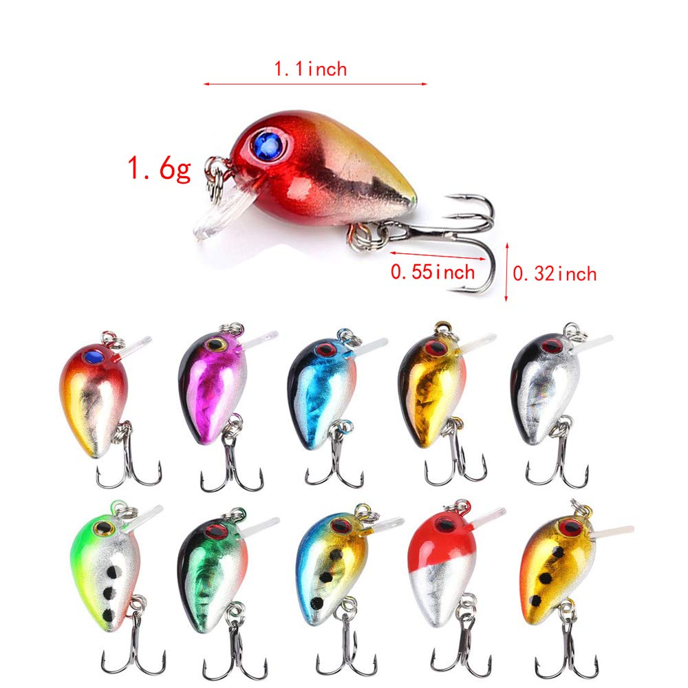 Premium Hard Bait Fishing Lures - 3D Eye Minnow VIB Lure with Treble Hooks | Popper Crankbait Jerkbait Sinking Lures for Bass, Trout, Walleye & Redfish | Ideal for Freshwater & Saltwater Fishing, Kayak Angling, and Professional Tournament Use