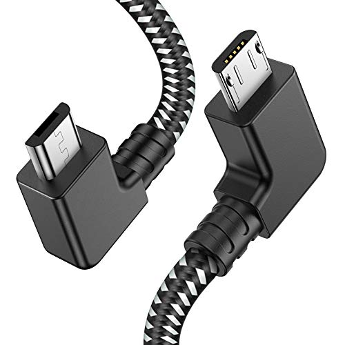 90 Degree Right Angle Micro USB OTG Cable - 2 Pack for DJI Spark, Mavic Pro, Platinum, Air, 2 Pro, Zoom Remote Controllers | Fast Data Transfer & Charging | Perfect for Tight Spaces & Travel Accessories