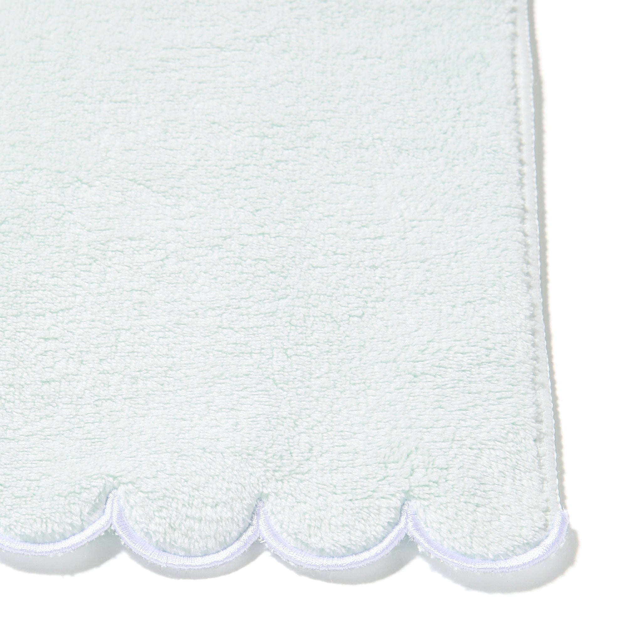 Premium Microfiber Face Towel - Soft Scallop Edge, Green | Gentle Exfoliating & Makeup Removal | Perfect for Skincare, Gym & Travel