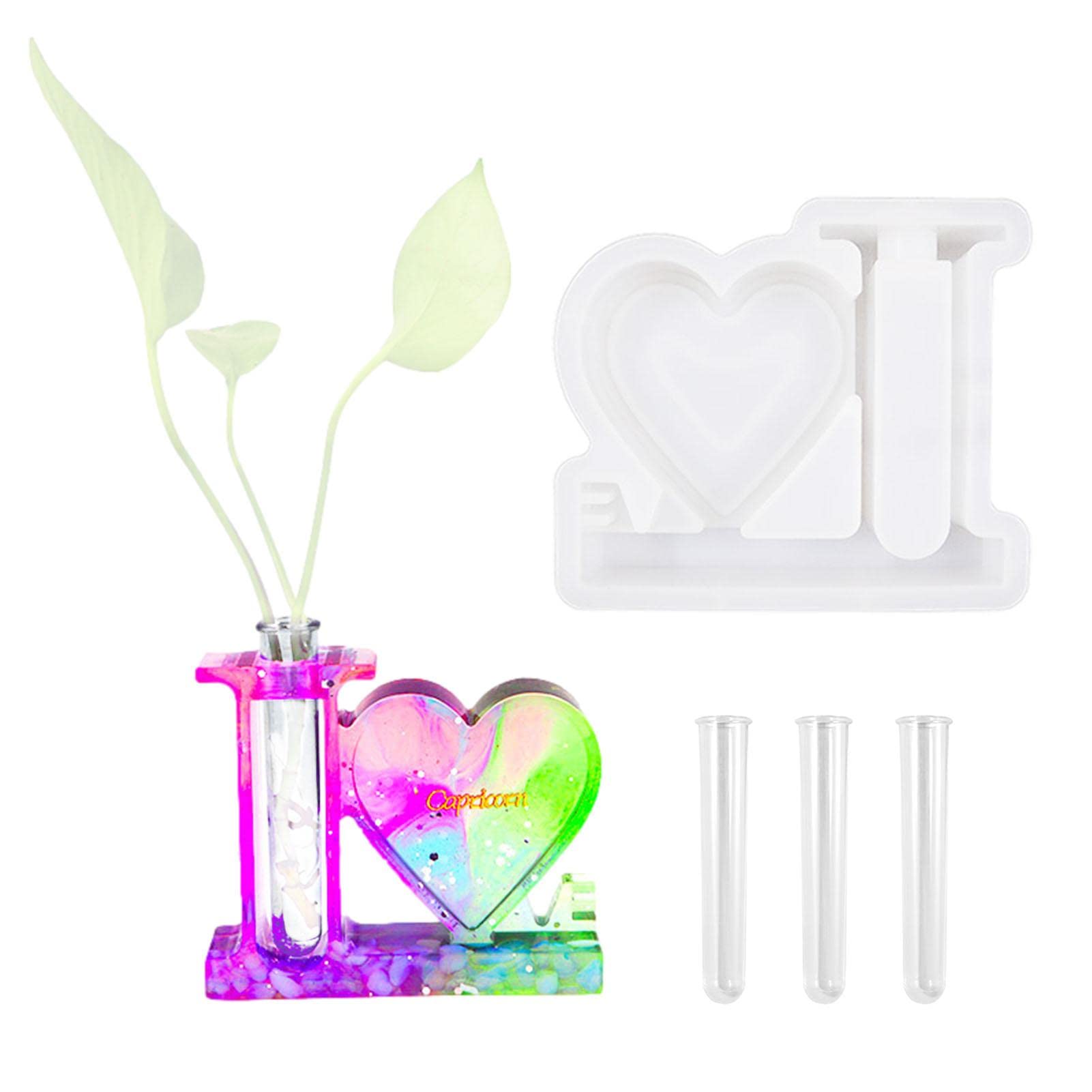 Epoxy Resin Vase Silicone Molds Set - DIY Plant Propagation Station & Photo Frame Vase for Home, Office, Garden Decor - Perfect for Wedding Centerpieces, DIY Crafts, and Unique Gift Ideas